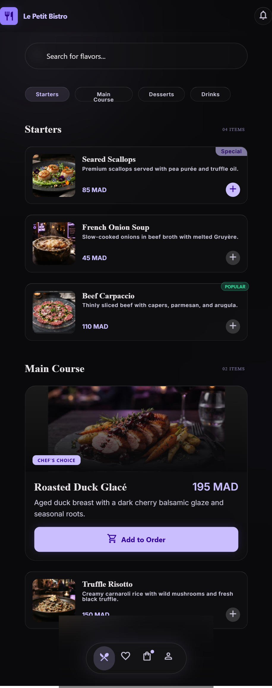 Classic restaurant menu template preview